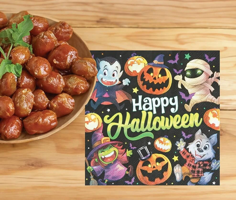 Papírové ubrousky příšerky Happy Halloween 20 ks