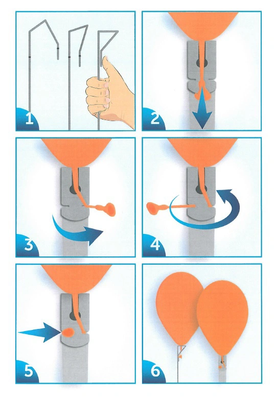 EKO papírová tyčka na balónky plněné vzduchem