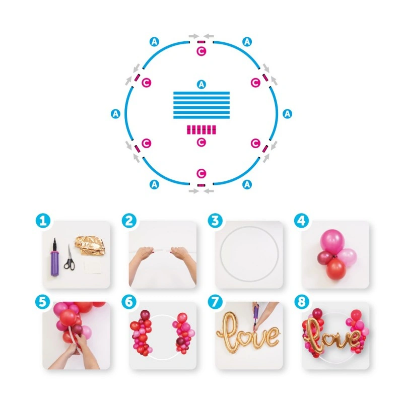 Kruh na balónkové dekorace 80 cm