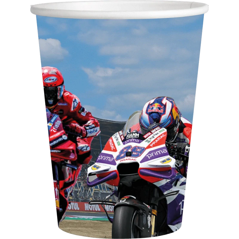 Papírové kelímky Moto GP 250ml - 8ks