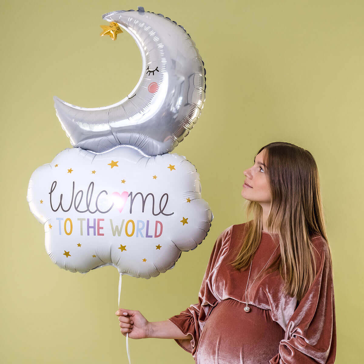 Fóliový balónek Měsíc Welcome 107cm