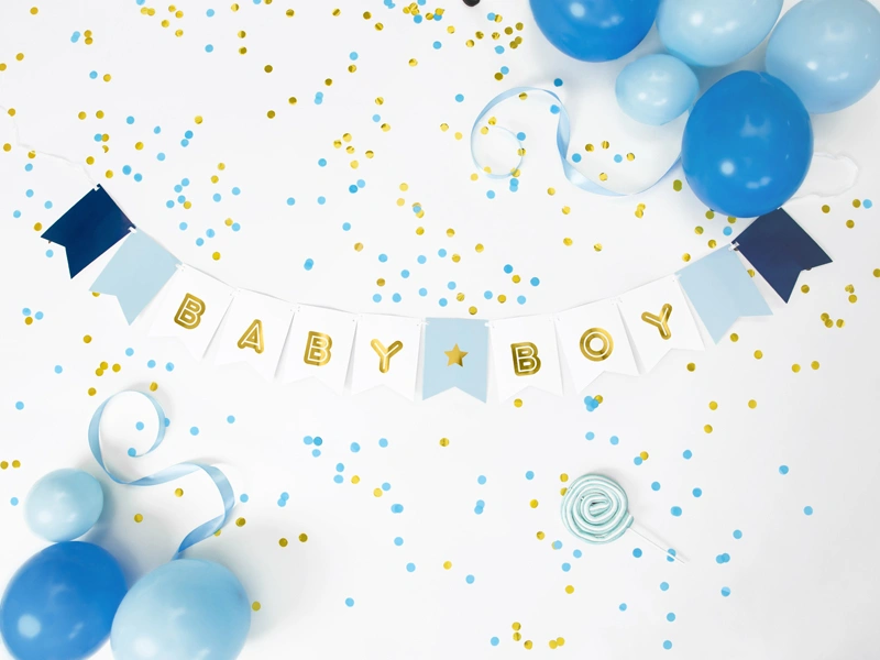 Závěsný baner Baby boy modrý
