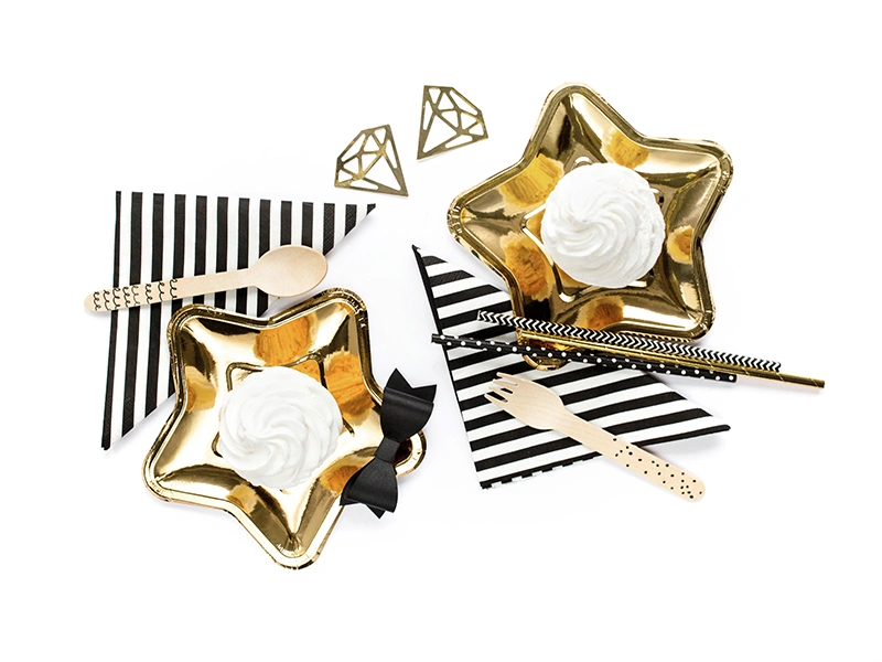 Dřevěné příbory, černé, 18ks