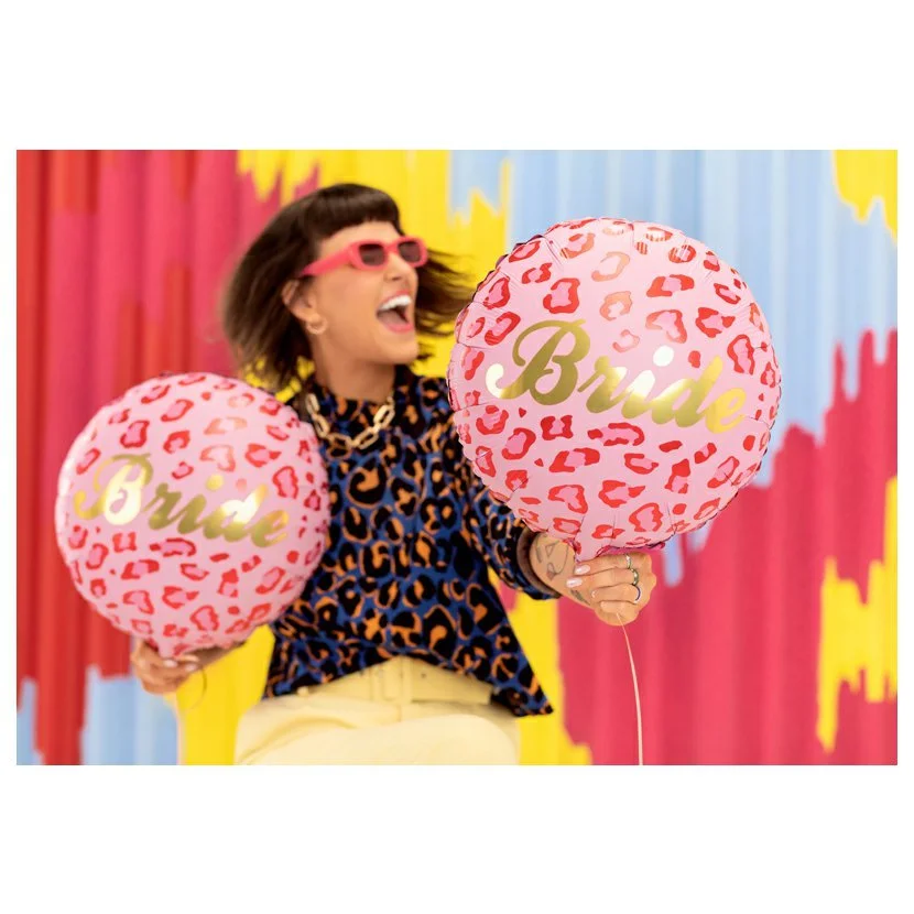 Fóliový balónek “Bride” RŮŽOVO-ZLATÝ, 45 cm