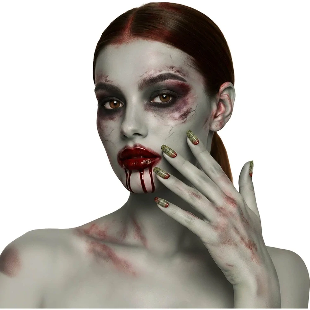 Umělé nehty s lepidlem Zombie 12 ks