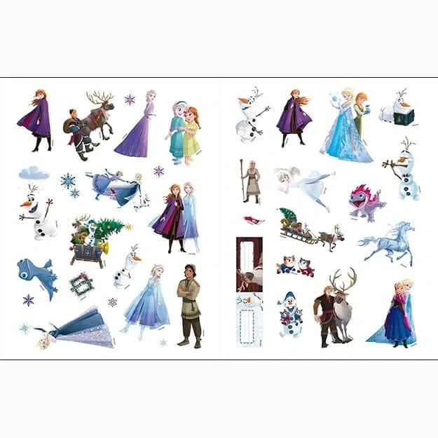 Vánoční omalovánky se samolepkami - Frozen