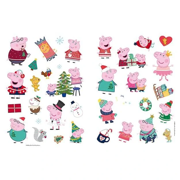 Vánoční omalovánky se samolepkami - Prasátko Peppa