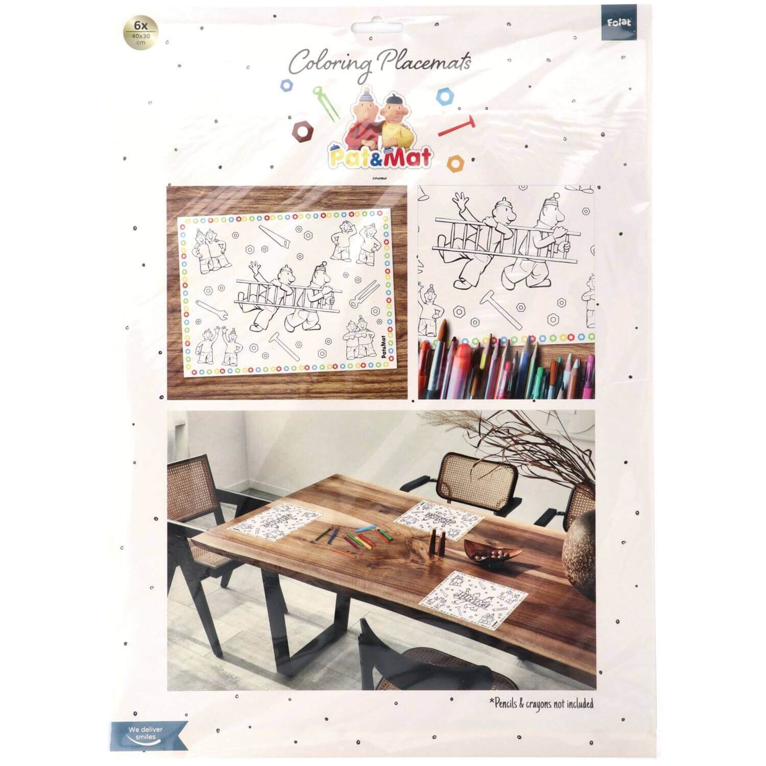 Prostírání omalovánka Pat a Mat 6 ks