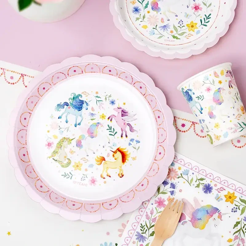 Papírové talíře Magický Jednorožec 23 cm - 6 ks