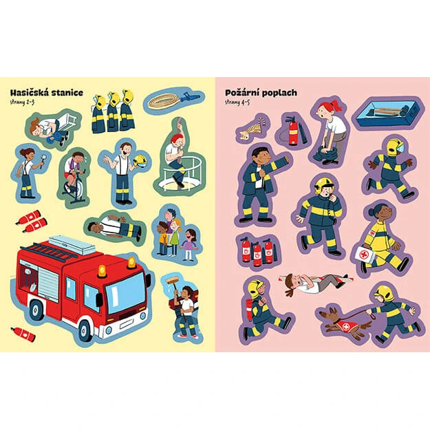 Samolepková knížka Hasiči