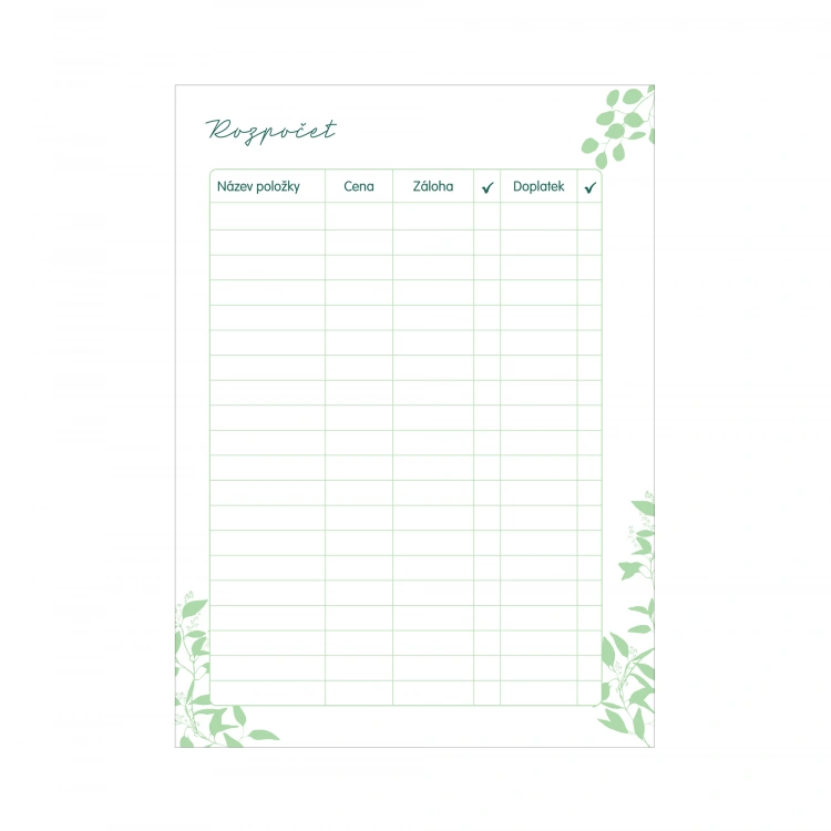 Svatební plánovací blok