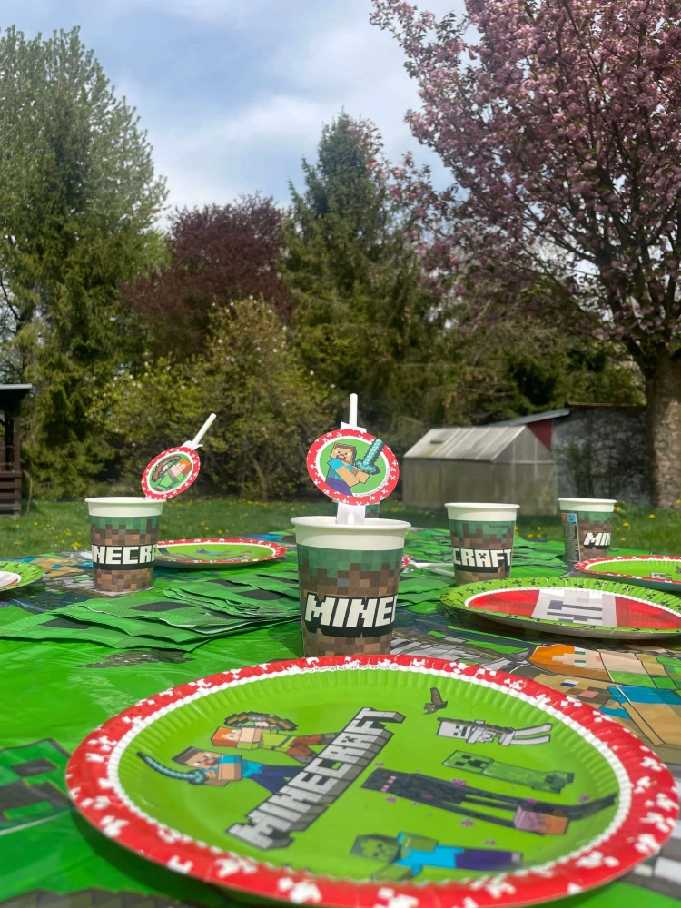 Papírová brčka Minecraft 4ks