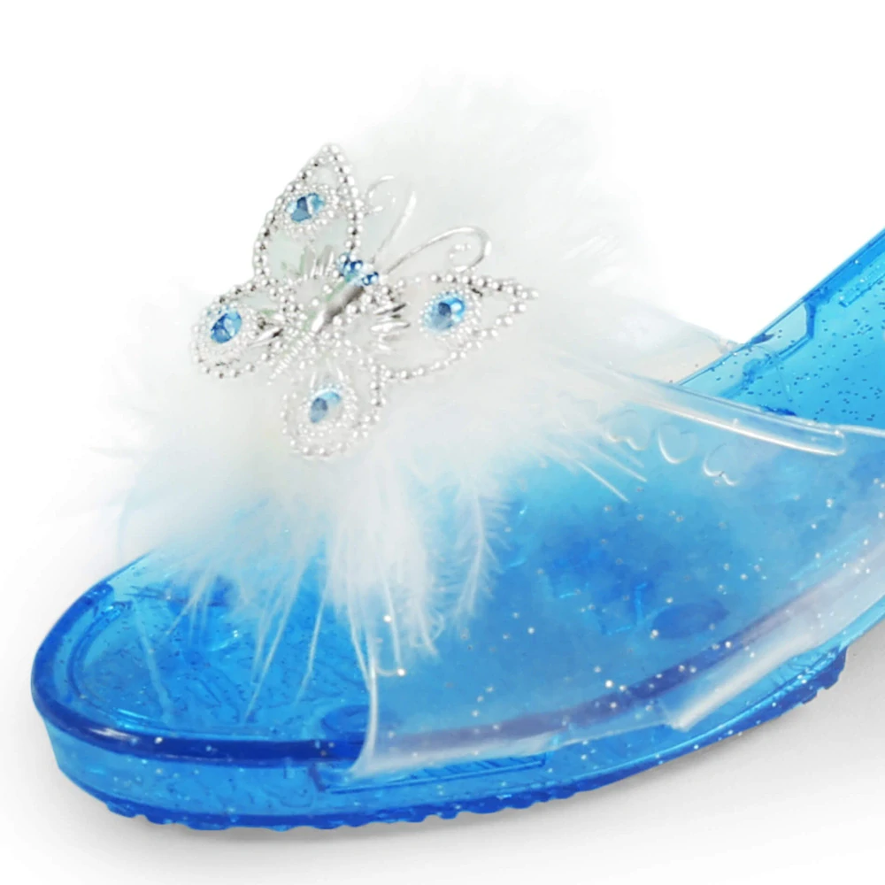 Princeznovské střevíčky modré s motýlky