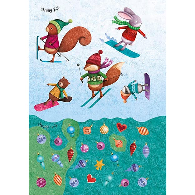 Moje první samolepkování - Třpytivé Vánoce