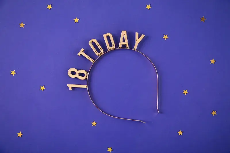 Zlatá čelenka "18 today"