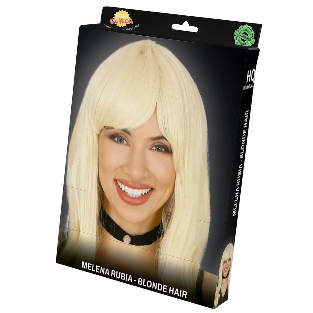 Paruka blond dlouhá premium
