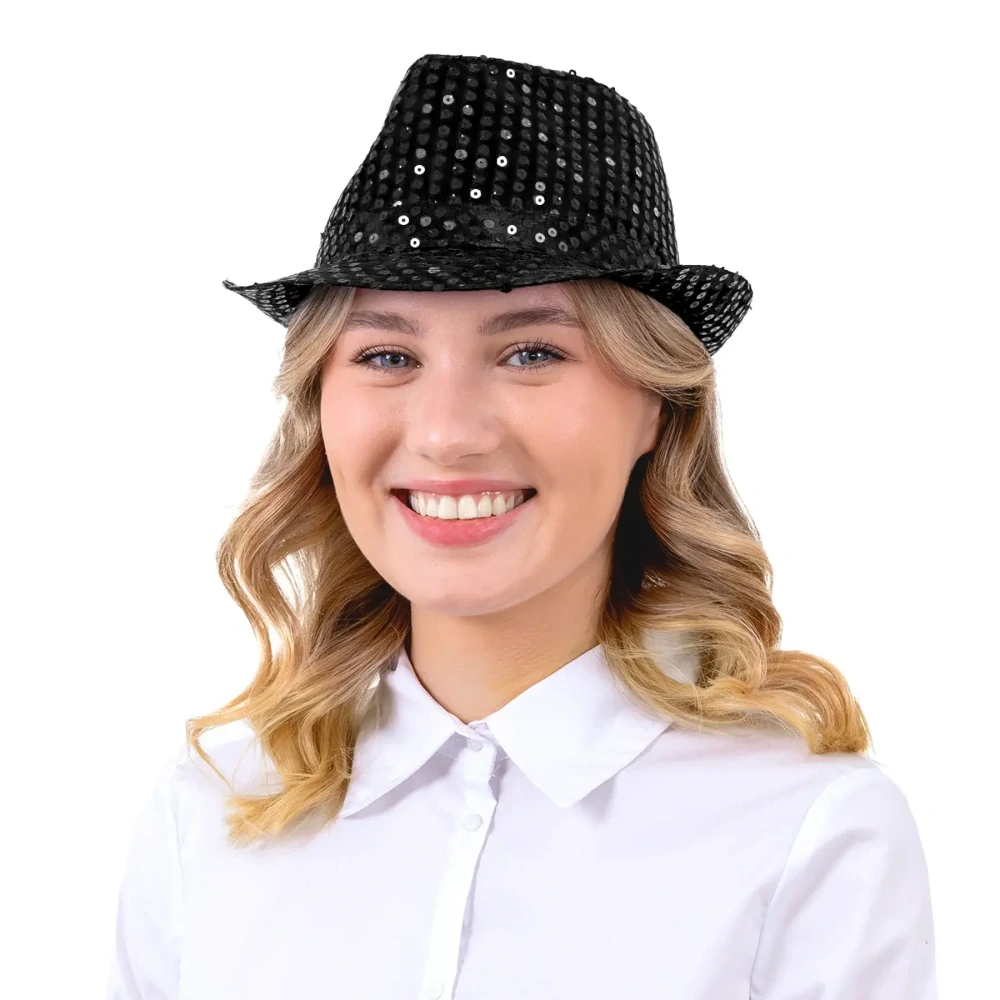Klobouk černý s flitry