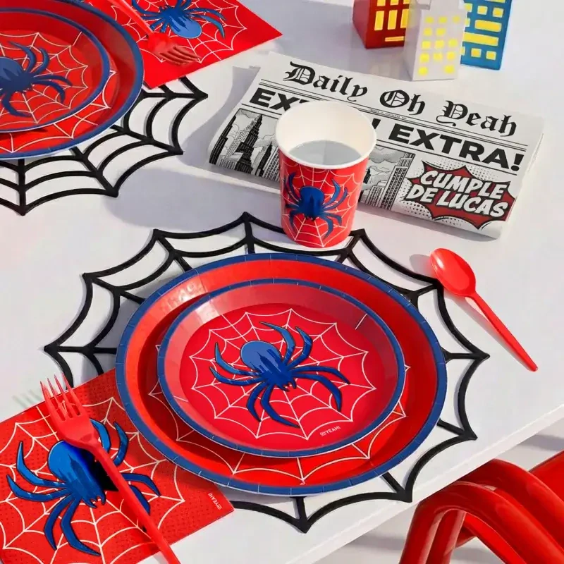 Papírové talíře Spider 23 cm - 6 ks