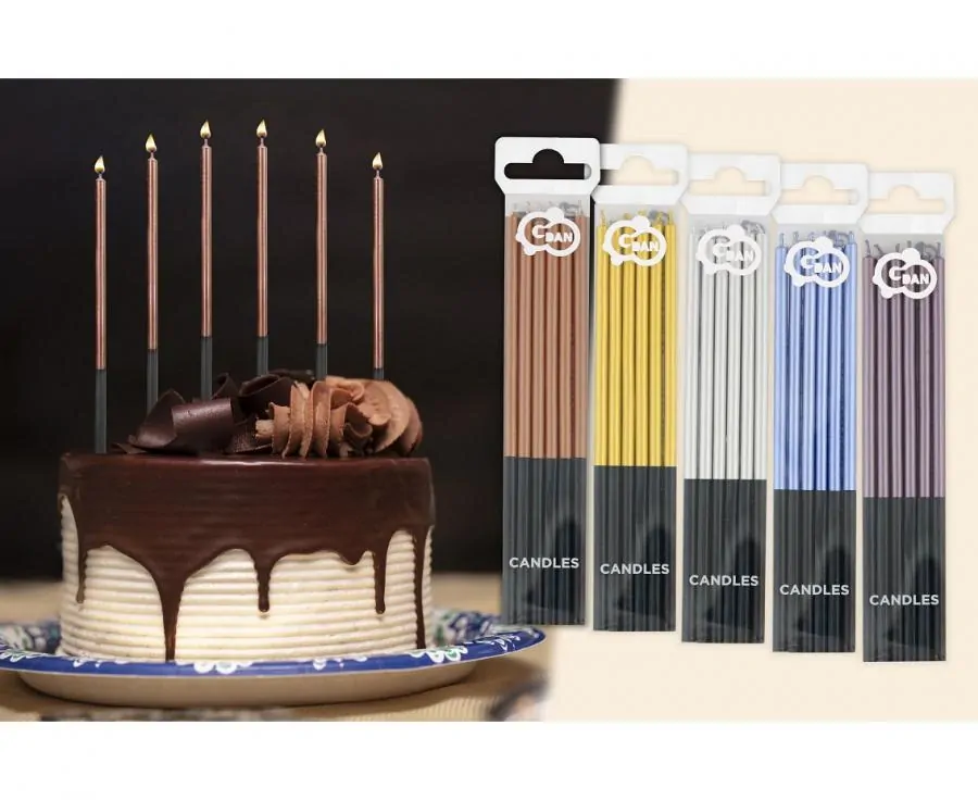 Displej svíček - Chrome 60 ks