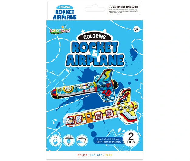 Nafukovací omalovánky box Létající sada 2ks
