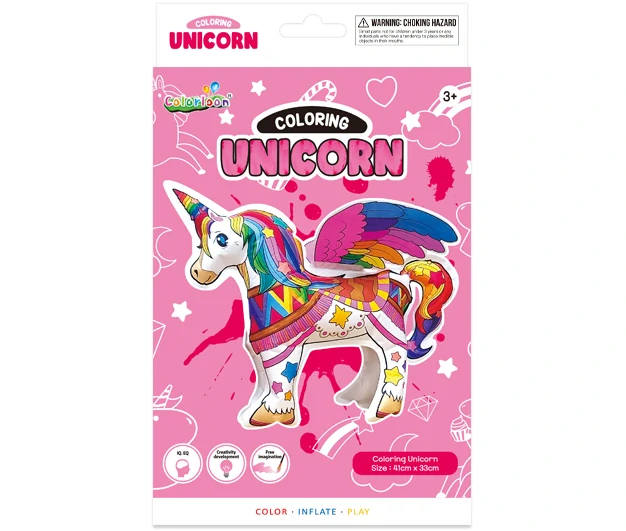 Nafukovací omalovánka box Jednorožec