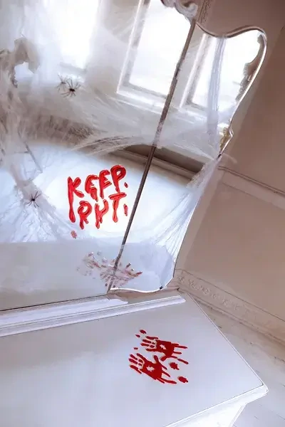 Gelové nálepky na okno Keep Out Halloween