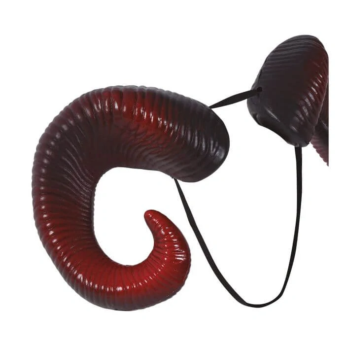 Plastové čertovské rohy zahnuté 56 cm