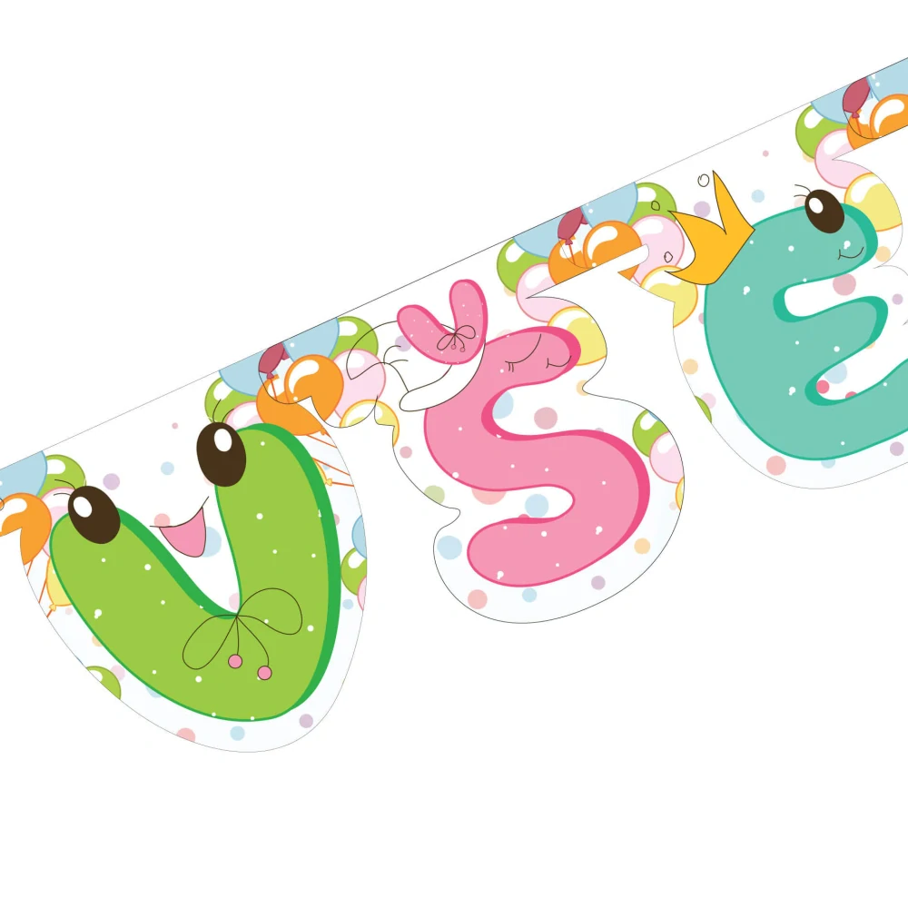 Papírová girlanda Všechno nejlepší