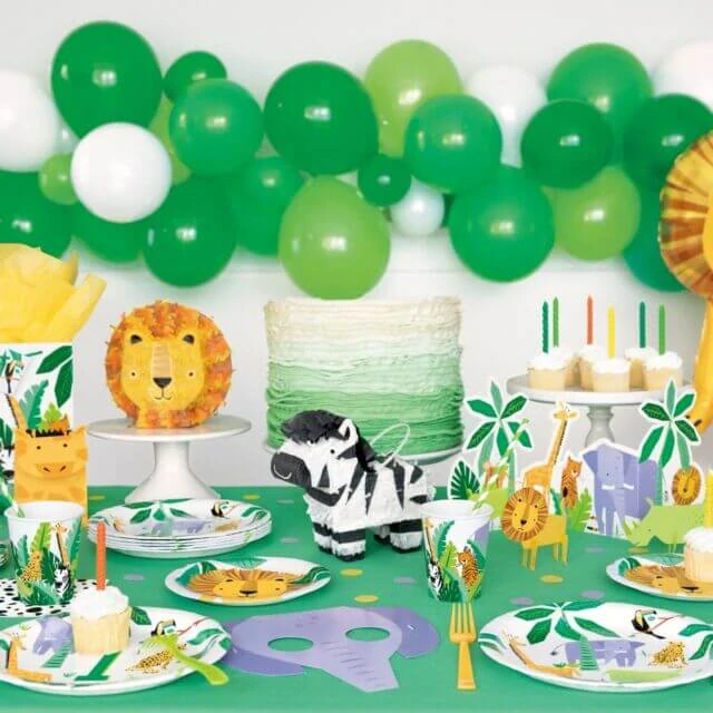 Plastový party ubrus Safari zvířátka 137 x 213 cm