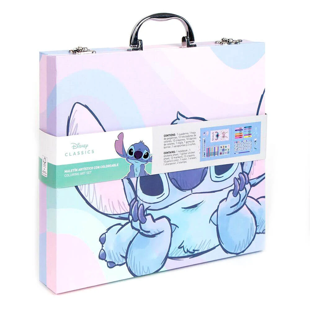 Sada na kreslení v dřevěném kufříku - Stitch