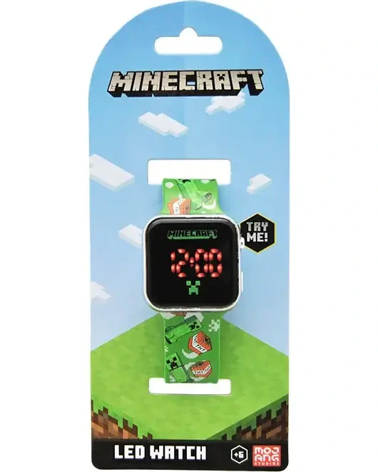 LED hodinky Minecraft