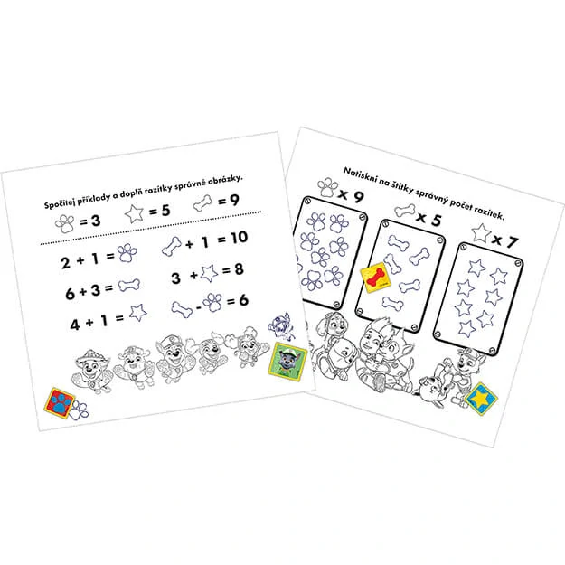 Razítkovánky - omalovánky s razítky Tlapková Patrola