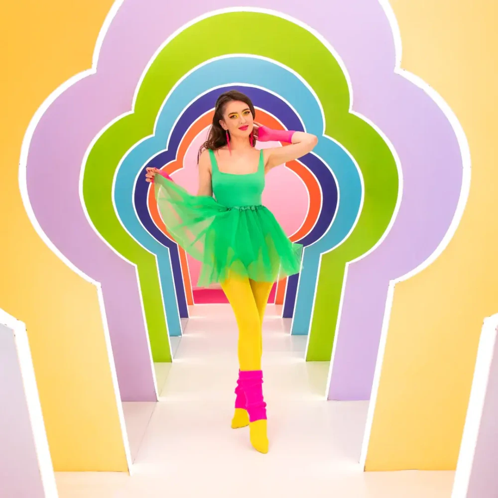 Retro neonové návleky - růžové