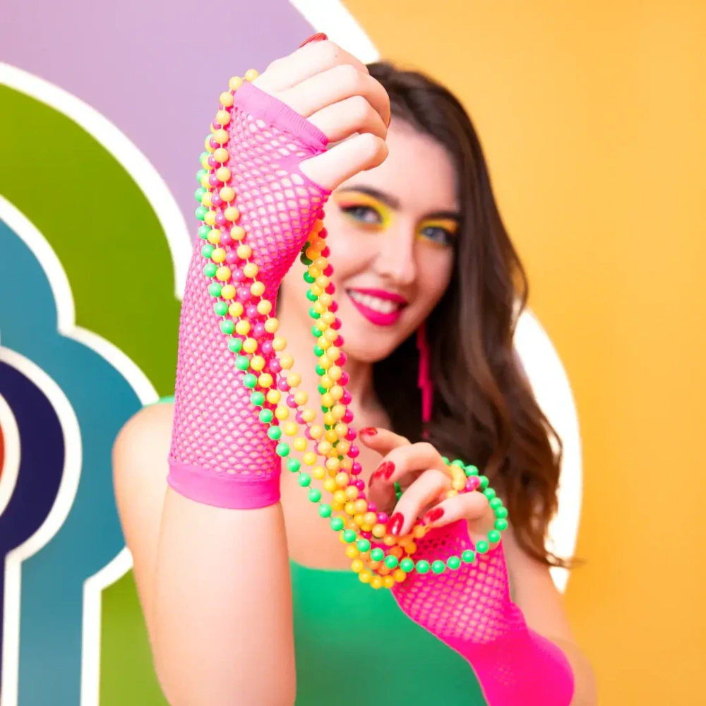 Retro náhrdelník - barevné korále 4 ks