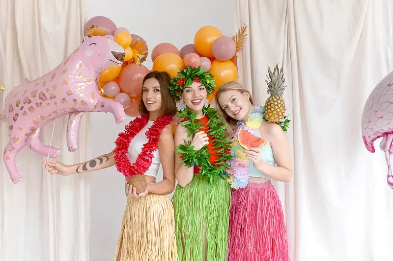 Havajský věnec - červený