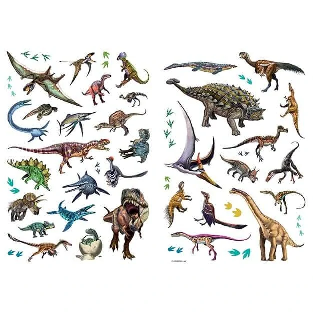 Omalovánky se samolepkami Dinosauři