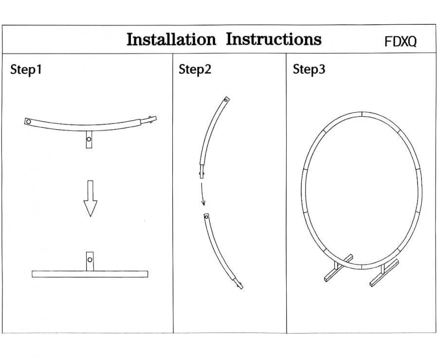 Dekorační stojan zlatý kruh 2m