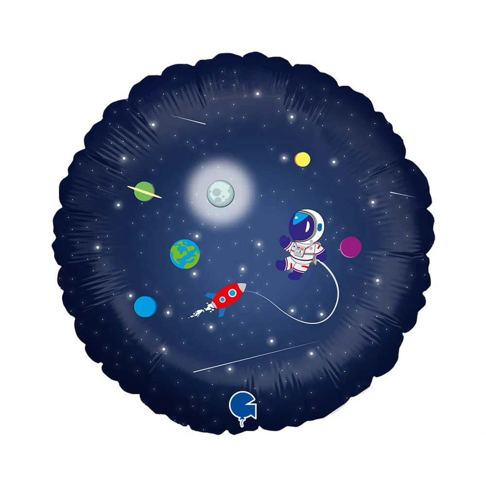 Fóliový balónek Space Birthday kosmonaut oboustranný 46 cm
