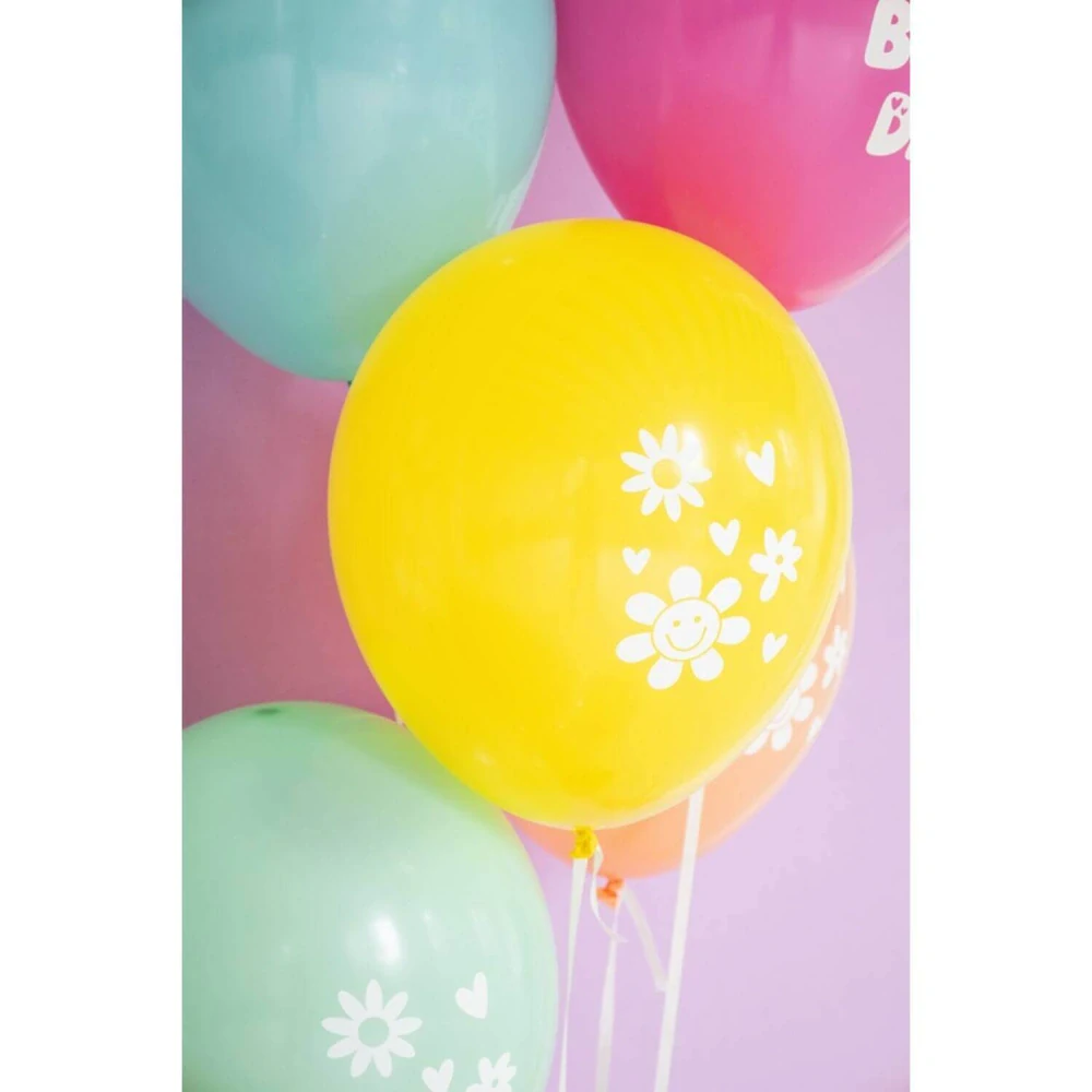 Latexové balónky boho Happy Birthday  6 ks