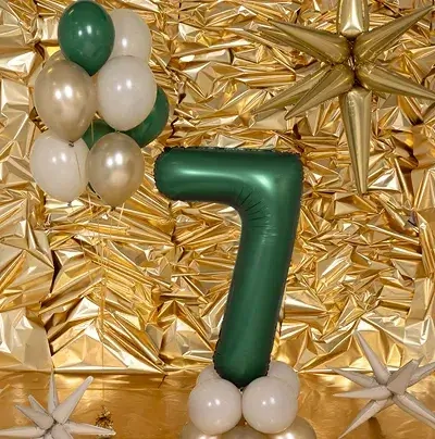 Foliová číslice - tmavě zelená 7 - 86 cm