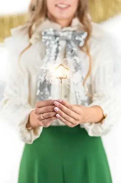 Ozdoba na dort - prskavky hvězdy zlaté 2ks