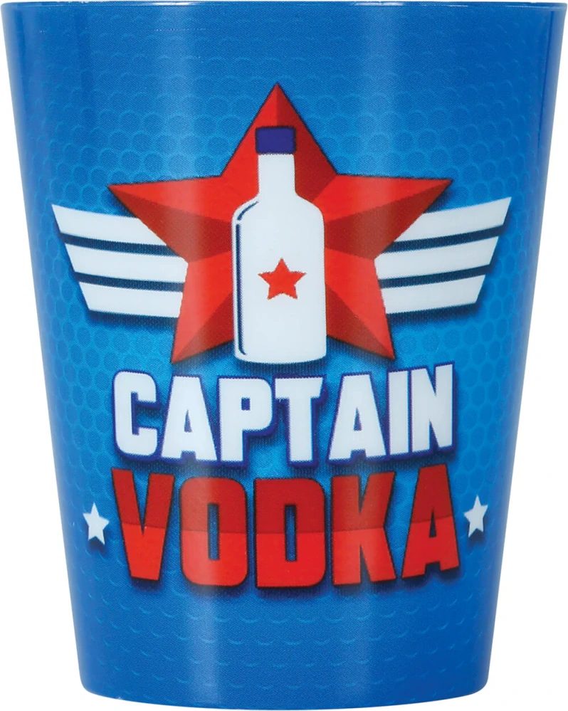 Plastové panáky Captain Vodka 3 ks