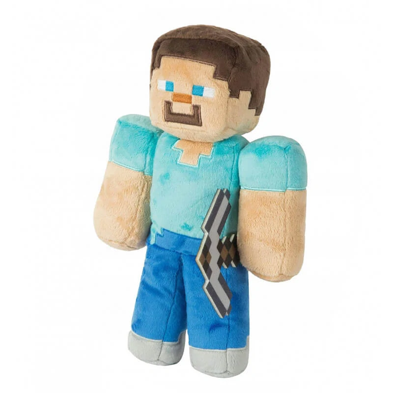 Plyšová hračka Minecraft - Steve s krumpáčem 27 cm