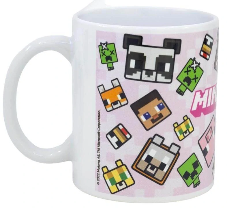 Hrnek Minecraft růžový - keramický
