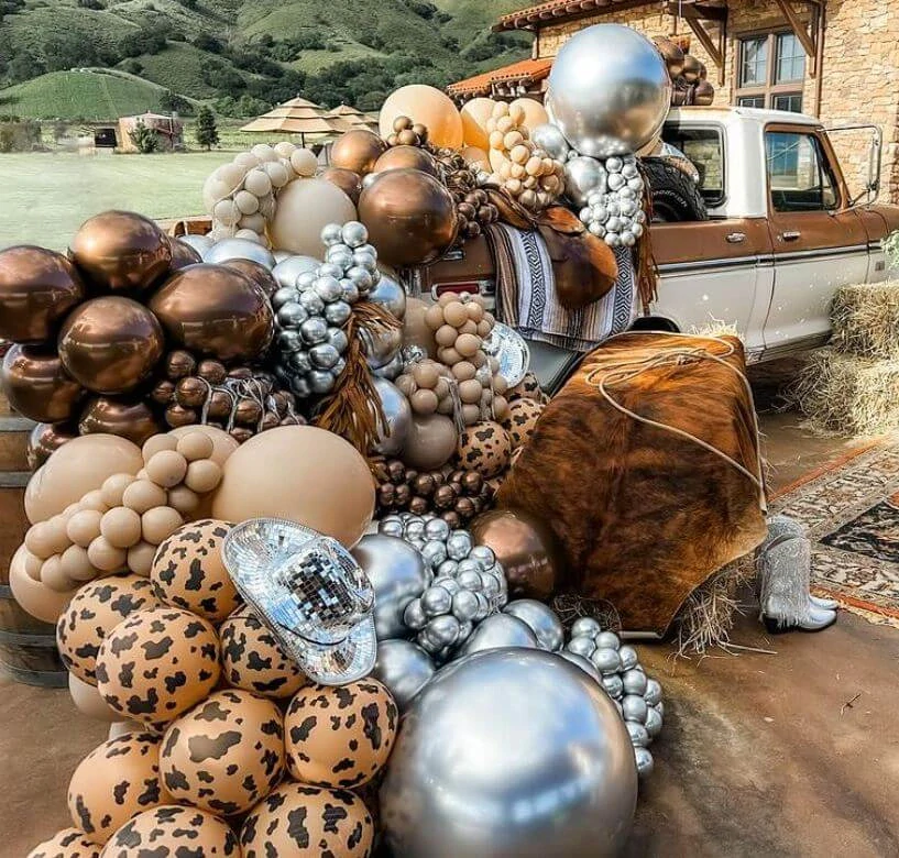 Dekorační spojovací balonky chromové stříbrné 15 cm/6" 50 ks