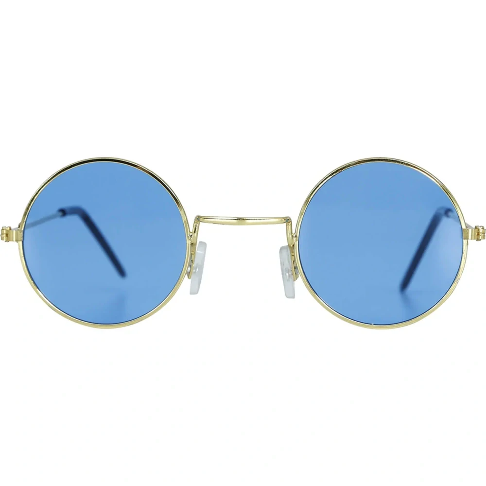 Brýle lenonky modré se zlatými obroučkami
