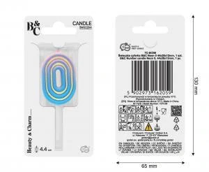 Dortová svíčka NEON číslo 0