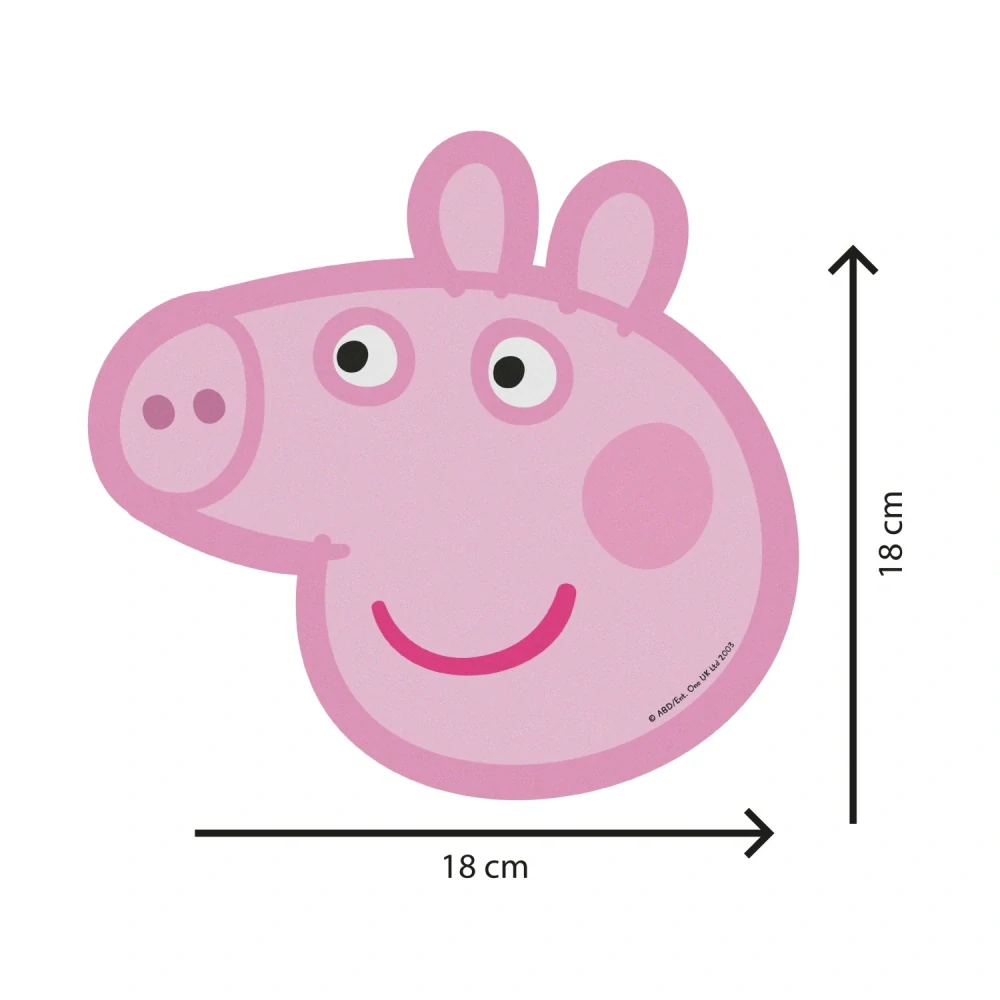 Papírové masky Prasátko Peppa 6 ks