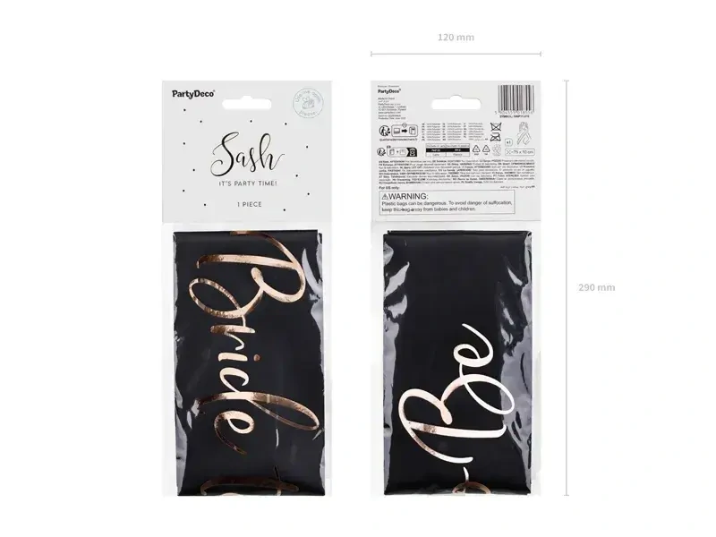 Šerpa Bride to Be - černá s rosegold