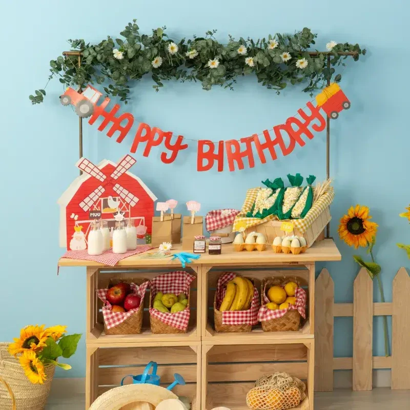 Girlanda Happy Birthday Farma 2 ks